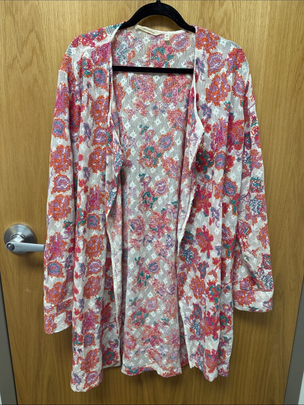 Soft Surroundings Crossroads Lightweight Floral Open Topper Cardigan Plus Size